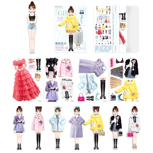 wqibq Magnetpapierpuppen - Magnetics Princess Papers Puppenausschnitte tun Spiele Outfit | Magnetkleidung Rätsel kreative Modekleid zum Geburtstag Kindertag wqibq Magnetpapierpuppen - Magnetics Princess Papers Puppenausschnitte tun Spiele Outfit | Magnetkleidung Rätsel kreative Modekleid zum Geburtstag Kindertag von wqibq