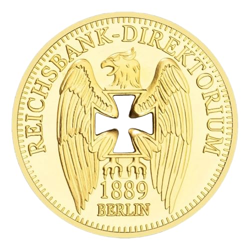 wqibq Münzsammlung - Reichsbank -Direktorium -Münzen | Hohlgold-plattiertes Souvenir-Andenken für Frauen und Erwachsene für Wohnkulturausbilder wqibq Münzsammlung - Reichsbank -Direktorium -Münzen | Hohlgold-plattiertes Souvenir-Andenken für Frauen und Erwachsene für Wohnkulturausbilder von wqibq