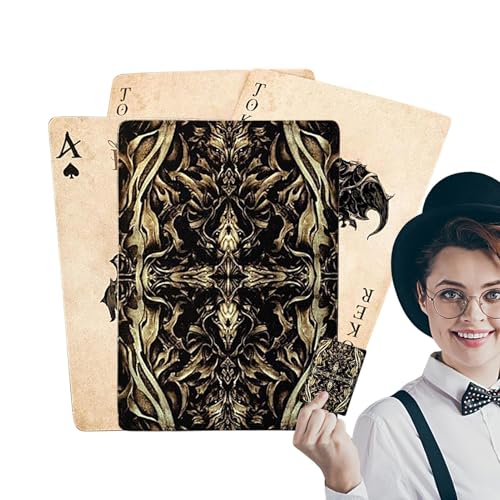 wqibq Pokerspielkarten - Resistant Professional Deck | Carkes plastizisiert haltbar einfach zu mischen | Cartanses Das Poker Standard - Games Family Tisch von wqibq