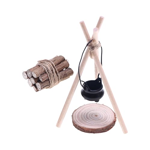 wqibq Puppenhaus-Weihnachtsdekorationen, Realistische Lagerfeuerdekorationen Puppenhausdekorationen,Lagerfeuerdekorationen, Innovative handwerkliche Kunstfeuer-Puppenhaus-Miniaturdekoration für von wqibq