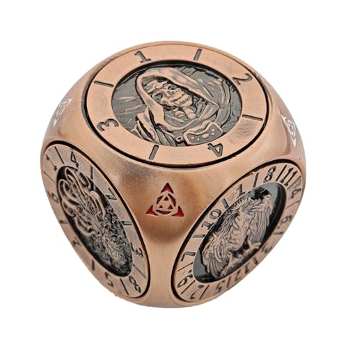 wqibq Rollenspiel Würfel | Set Aus Metall Spinner Würfel Mit 6-Seitigen | Leichtes Zubehör Für Freizeit Zuhause Gesellschaftsspiele Kneipe Wettbewerb von wqibq
