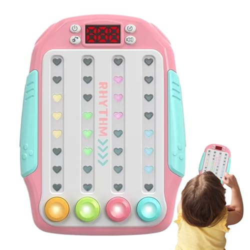 wqibq Schiebespiele für Kinder, Rhythmus-Spielautomat, Musik-Challenge-Zappelspielzeug, Musikalisches Herausforderungsspielzeug für Kinder ab 3 Jahren, Rhythmus-Knopfspiel, schnelle Push-Maschine von wqibq