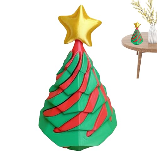 wqibq Spiralkegel-Fidget-Spielzeug, Impossible Cone-Fidget-Spielzeug,Weihnachtsbaum- zum Stressabbau - 3D-Gedruckter Spiralkegel für den Schreibtisch, Schreibtischspielzeug zum Stressabbau von wqibq