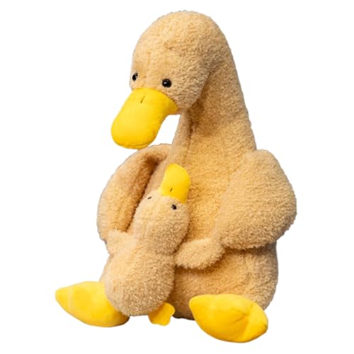 wqibq Stofftier Ente, Cartoon-Enten-Plüschtiere,Ente Stofftier, Mutter und Kind Ente Weiche Kinder Schlafkomfort Puppe für Mädchen Kinder Teenager Schlafen von wqibq