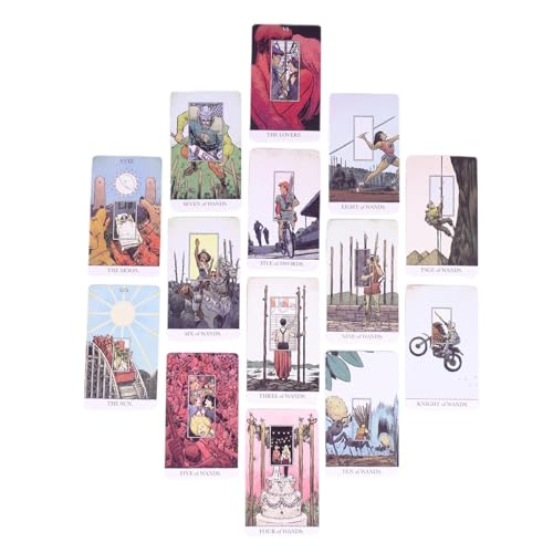 wqibq Tarotdeck | Tarotkartenplätze mit Reiseführer | 10.7x6cm Orakel -Wahrsagungsinstrument zur positiven Lesart von wqibq