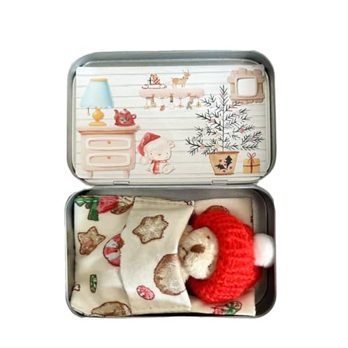 wqibq Taschenbär, Kleine Taschenbär-| Tierplüschtiere Weihnachten - Weihnachtsbox-Bär-Plüschpuppe, weiches Stofftierspielzeug, Taschenbär-skartenset für Weihnachten wqibq Taschenbär, Kleine Taschenbär-| Tierplüschtiere Weihnachten - Weihnachtsbox-Bär-Plüschpuppe, weiches Stofftierspielzeug, Taschenbär-skartenset für Weihnachten von wqibq