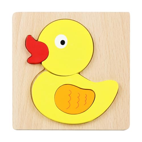 wqibq Tier-Holzpuzzle für Kinder,Holz-Tierpuzzle für Kinder | Lernpuzzle für Kleinkinder - Niedliche Holzpuzzles für Kleinkinder, lehrreiches Vorschulspielzeug für und Mädchen im Alter von 4–6 Jahren von wqibq