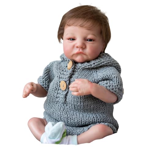 wqibq Wiedergeborene Babypuppen, realistische Silikonpuppen | 19 Zoll handgemachte weiche Körperpuppe realistische Kleinkindpuppe - Kreative bewegliche realistische Puppen Neuheit echte Puppen für von wqibq