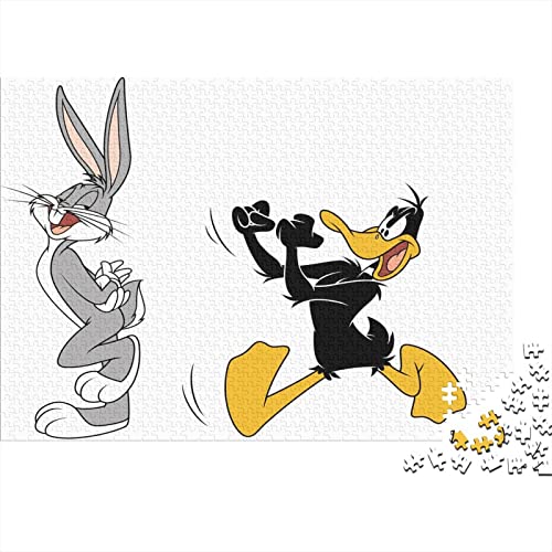 Bugs Bunny Puzzle 300 Teile Erwachsene Looney Tunes Zeichentrickfilm Puzzles Für Erwachsene Lernspiel Herausforderungsspielzeug 300-teilige Puzzles Für Erwachsene Kinder 300pcs (40x28cm) von wrtgerht