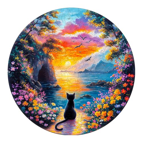 Holzpuzzle Erwachsene, Kätzchen im Sonnenuntergang Holzpuzzle, Unregelmäßige Einzigartige Form Puzzleteile, Geschenkverpackung, Geburtstagsgeschenk für Erwachsene und Kinder(L-34 * 34cm-300 Stück) Holzpuzzle Erwachsene, Kätzchen im Sonnenuntergang Holzpuzzle, Unregelmäßige Einzigartige Form Puzzleteile, Geschenkverpackung, Geburtstagsgeschenk für Erwachsene und Kinder(L-34 * 34cm-300 Stück) von wudhank