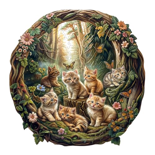 Holzpuzzle Erwachsene, Niedliche Kätzchen Holzpuzzle, Unregelmäßige Einzigartige Form Puzzleteile, Exquisite Geschenkverpackung, Geburtstagsgeschenk für Erwachsene und Kinder(L-34 * 33.9cm-300 Stück) Holzpuzzle Erwachsene, Niedliche Kätzchen Holzpuzzle, Unregelmäßige Einzigartige Form Puzzleteile, Exquisite Geschenkverpackung, Geburtstagsgeschenk für Erwachsene und Kinder(L-34 * 33.9cm-300 Stück) von wudhank