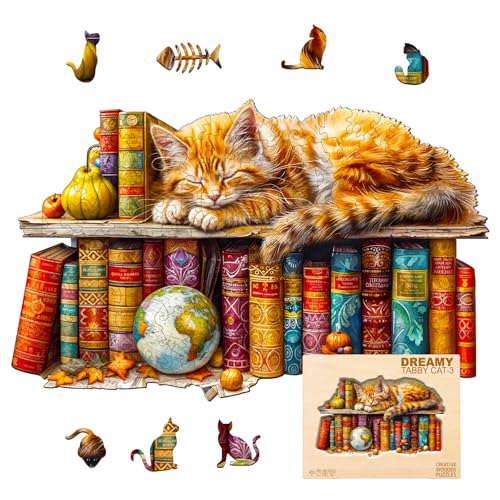 Holzpuzzle Erwachsene, Schläfrige Katze Holzpuzzle, Unregelmäßige Einzigartige Form Puzzleteile, Exquisite Geschenkverpackung, Geburtstagsgeschenk für Erwachsene und Kinder(L-34 * 21.5cm-235 Stück) Holzpuzzle Erwachsene, Schläfrige Katze Holzpuzzle, Unregelmäßige Einzigartige Form Puzzleteile, Exquisite Geschenkverpackung, Geburtstagsgeschenk für Erwachsene und Kinder(L-34 * 21.5cm-235 Stück) von wudhank