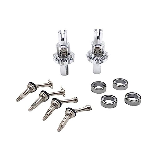 wueiooskj 1/28 RC Cars Metall Differential Fahrzeug Antriebswelle Ersatzteile Reparatur Lager Ersatz für WLtoys K969 K979 K989 K999, Silber von wueiooskj
