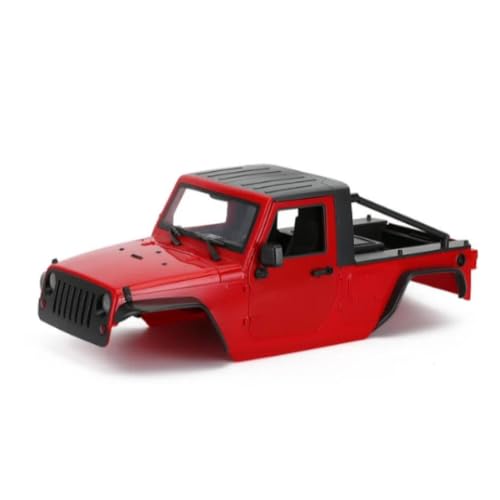 wueiooskj 1 Stück Kunststoff Autoschale für Scx10 1/10 Crawler, schützendes RC Auto Zubehör, Ersatzteile, RC Upgrade Teil, Rot von wueiooskj