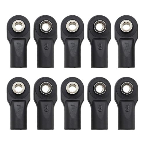 wueiooskj 10 stück RC Auto 1/10 M4 Spurstangenkopf Kugelgelenk Link Ball Kopf Halter M4 Kugelgelenk Für RC Auto RC Auto, Typ 2 von wueiooskj
