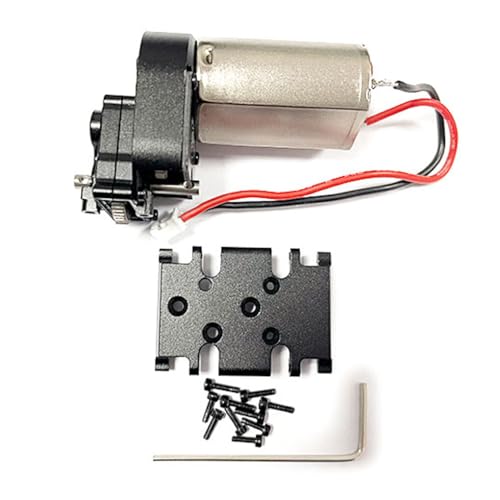 wueiooskj 2 Stück Getriebehalterung aus Aluminiumlegierung für Barrage 1/24 Crawler Unterfahrschutz RC Autozubehör Ersatzteile, Schwarz von wueiooskj