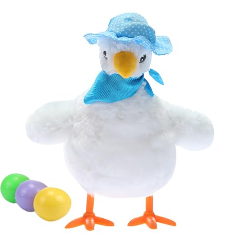 wueiooskj Bunte Eier Henne Puppe, interaktives Lernspielzeug, REGT die Für Fantasie von Kindern an. Aus hautfreundlichen Materialien hergestellt, Weiß wueiooskj Bunte Eier Henne Puppe, interaktives Lernspielzeug, REGT die Für Fantasie von Kindern an. Aus hautfreundlichen Materialien hergestellt, Weiß von wueiooskj