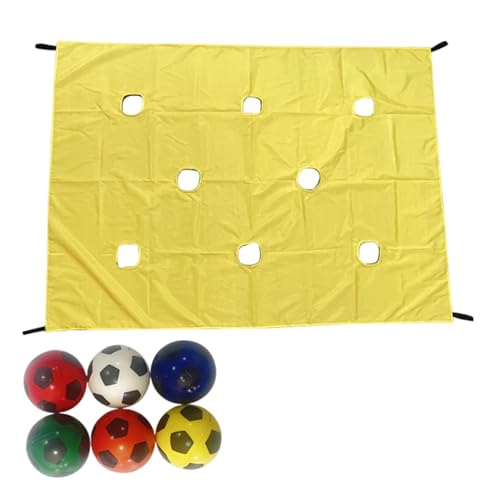 wueiooskj Höhlenplane Bauspielset Oxford Stoff, wasserdichtes Tuch, kooperatives Spielzeugset, Sport 6 Bälle, Teamspiel, Gelb von wueiooskj