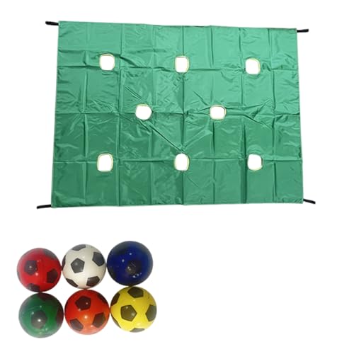 wueiooskj Höhlenplane Bauspielset Oxford Stoff, wasserdichtes Tuch, kooperatives Spielzeugset, Sport 6 Bälle, Teamspiel, Grün von wueiooskj