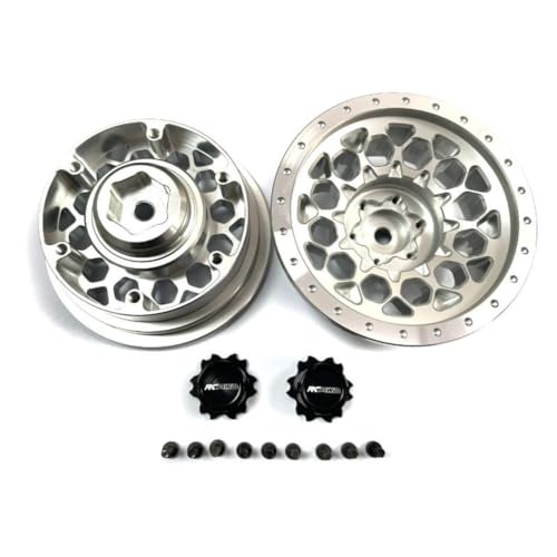 wueiooskj Metallfelgen für SCX6 Crawler Rc Metallfelgen Aluminiumlegierung stoßfest RC Autozubehör Ersatzteile, Silber wueiooskj Metallfelgen für SCX6 Crawler Rc Metallfelgen Aluminiumlegierung stoßfest RC Autozubehör Ersatzteile, Silber von wueiooskj