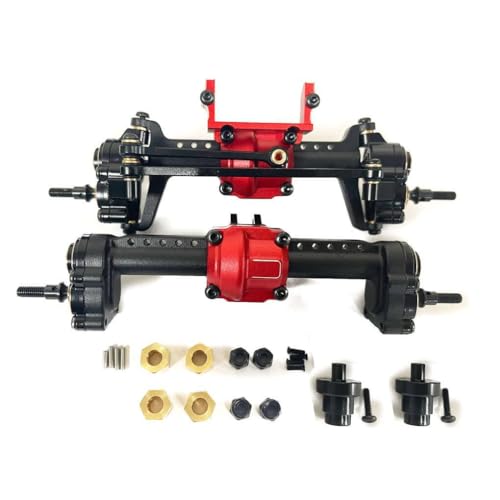 wueiooskj RCGOFOLLOW Aluminiumlegierung 1/24 Hinterachse für FCX24 Crawler 2 Stück RC Autozubehör Ersatzteile RC Upgrade Teil, Schwarz von wueiooskj
