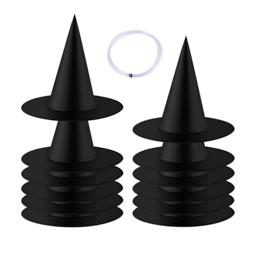 wueiooskj Weiche und strapazierfähige Hexenhüte für Damen, Halloween Dekorationen, aus 210D Oxford Stoff, Hexenhut aus Oxford Stoff, Typ2 von wueiooskj