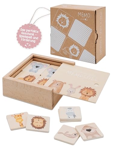 wunderwunsch smallfoot Memo Spiel, Montessori personalisiert Spielzeug, Lernspielzeug, für Kinder, Kleinkind und Schüler als Geschenk Kids zum Lernen, individualisiert (ohne Name) von wunderwunsch