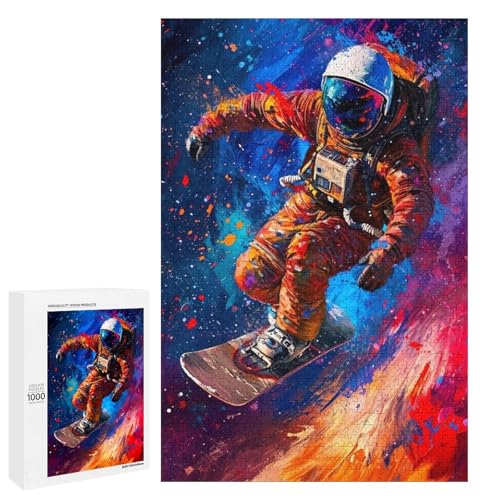 Snowboard Puzzles für Erwachsene 1000 Unmögliches Puzzle für Erwachsene Lernspiele. Anspruchsvolle Puzzles Puzzlespiel für das Ganze als Geschenk für Männer 75 x 50 cm von wuxiyueyue
