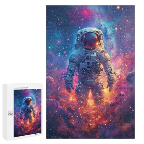 Weltraum Astronauten Puzzle 1000 Teile für Erwachsene und Kinder ab 12 Jahren 75 x 50 cm von wuxiyueyue