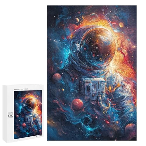Weltraum Astronauten Puzzle 1000 Teile für Erwachsene und Kinder ab 12 Jahren 75 x 50 cm von wuxiyueyue