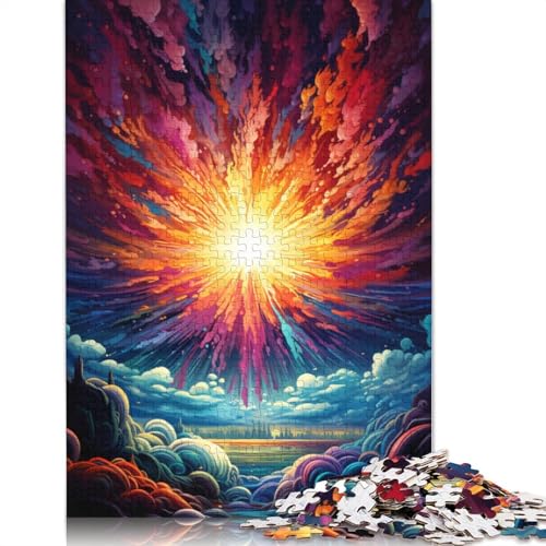1000-teiliges Puzzle Farbkunst der Malerei Puzzle Holzpuzzle Lernspielzeug 1000 Teile (75 x 50 cm) von wuzihanptpt
