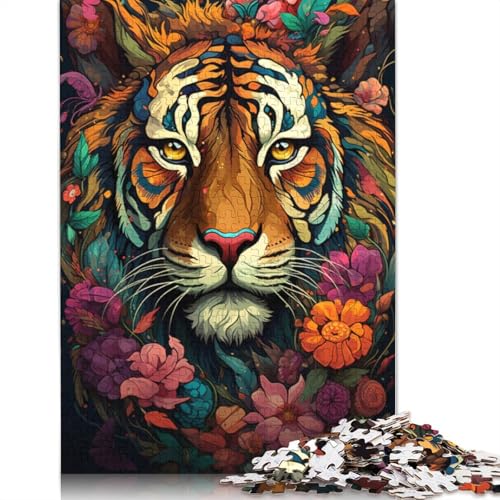1000-teiliges Puzzle Huahu farbenfrohes psychedelisches Puzzle für Erwachsene Holzpuzzle Familienpuzzlespiel 1000 Teile (75 x 50 cm) von wuzihanptpt