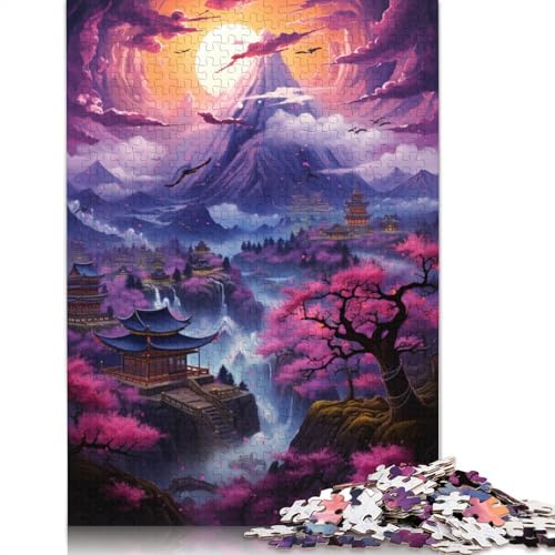 1000-teiliges Puzzle Kunst- und Landschaftspuzzle im japanischen Stil Holzpuzzle Familiendekoration 1000 Teile (75 x 50 cm) von wuzihanptpt