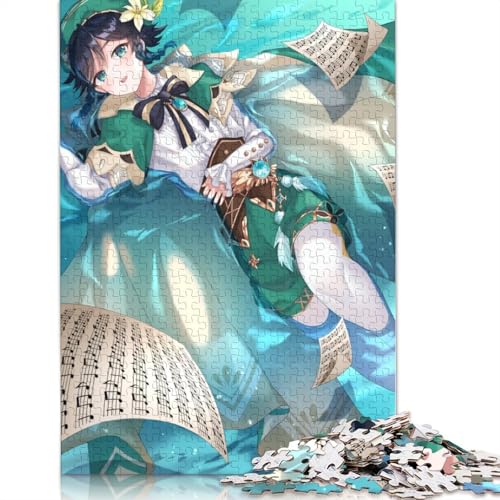 1000-teiliges Puzzle Lernspiele Genshin Impact Barbatos Puzzle Papierpuzzle Familienunterhaltungsspielzeug 1000 Teile (38 x 26 cm) von wuzihanptpt
