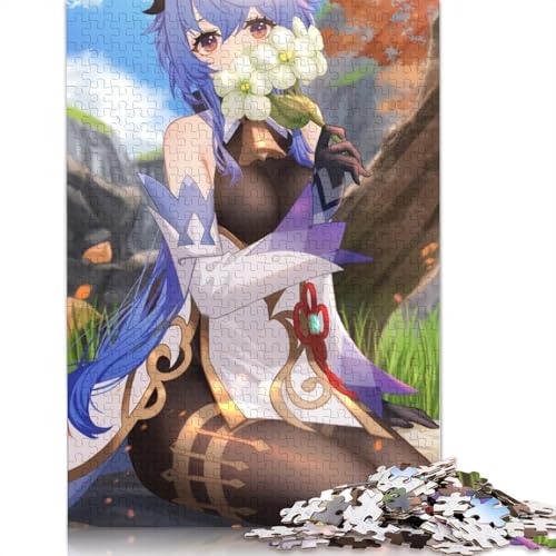 1000-teiliges Puzzle Lernspiele Genshin Impact Ganyu Papierpuzzle Familienunterhaltungsspielzeug 1000 Teile (38 x 26 cm) von wuzihanptpt