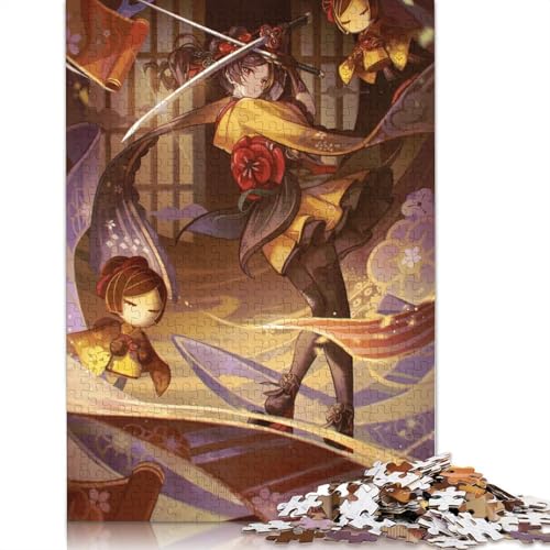 1000-teiliges Puzzle Lernspiele Genshin Impact-Puzzle Papierpuzzle Familienunterhaltungsspielzeug 1000 Teile (38 x 26 cm) von wuzihanptpt