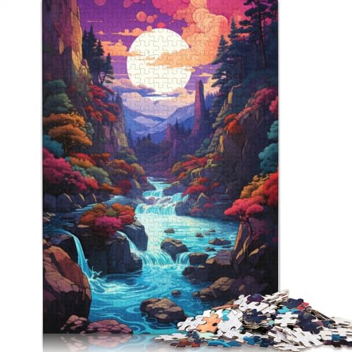 1000-teiliges Puzzle für Erwachsene „Die farbenfrohe psychedelische Schönheit der Akachiho-Schlucht“ Puzzle für Erwachsene Papierpuzzle Puzzle für Erwachsene Lernspiel-Herausforderung von wuzihanptpt