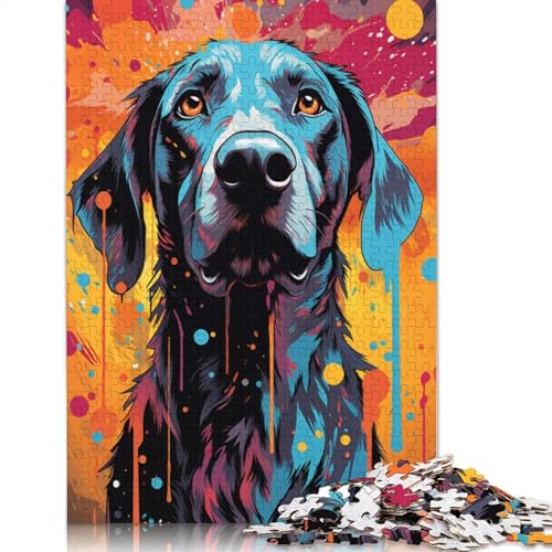 1000-teiliges Puzzle für Erwachsene farbenfrohe Psychedelie der serbischen Hunde in Belgrad Puzzle für Erwachsene Holzpuzzle Puzzle für Erwachsene Lernspiel Herausforderungsspielzeug von wuzihanptpt