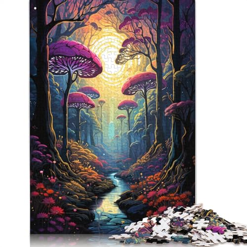 Puzzle 1000 Teile Puzzle für Erwachsene und Kinder bunt im Zauberwald Puzzles für Holzpuzzles pädagogisches Spielzeug zum Stressabbau Puzzle 1000 Teile (75 x 50 cm) von wuzihanptpt