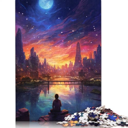 Puzzle 1000 Teile Schöne und spektakuläre Stadtpuzzles für Erwachsene Holzpuzzles Heimdekoration 1000 Teile (75 x 50 cm) von wuzihanptpt