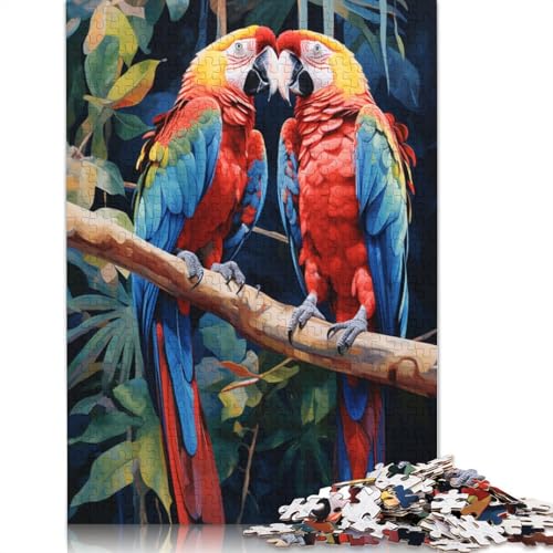 Puzzle 1000 Teile für Erwachsene „Papagei im Dschungel“ Puzzle für Erwachsene aus Papier für Familienspaß und Spieleabend 1000 Teile (38 x 26 cm) von wuzihanptpt