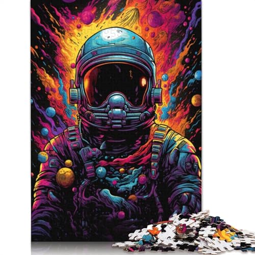 Puzzle 1000 Teile für Erwachsene Farbiges Astronautenpuzzle für Erwachsene Holzpuzzle Familienunterhaltungsspielzeug 1000 Teile (75 x 50 cm) von wuzihanptpt