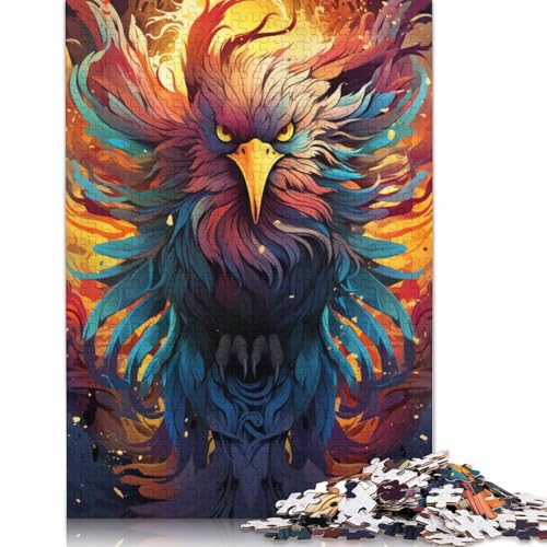 Puzzle 1000 Teile für Erwachsene Malen Farbe Phoenix Puzzle für Erwachsene Holzpuzzle Lernspiele für Erwachsene und Kinder 1000 Teile (75 x 50 cm) von wuzihanptpt