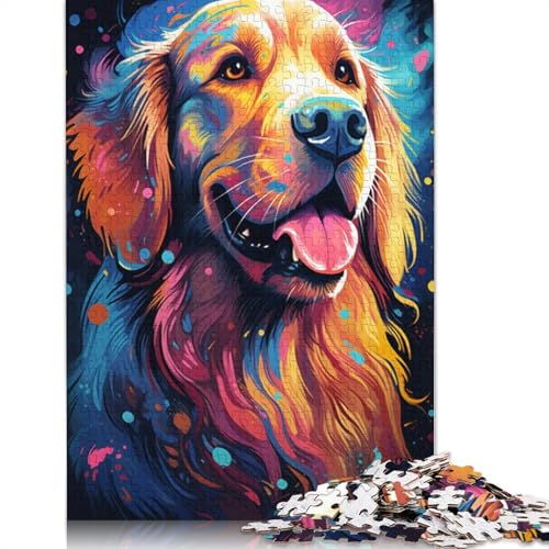 Puzzle 1000 Teile für Erwachsene Space_Golden_Retriever Puzzle für Erwachsene Holzpuzzle Familienunterhaltungsspielzeug 1000 Teile (75 x 50 cm) von wuzihanptpt