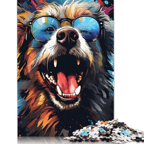 Puzzle Hund_bunt 1000 Teile Papierpuzzle für Erwachsene und Kinder ab Jahren tolles Geschenk für Erwachsene 1000 Teile (38 x 26 cm) von wuzihanptpt