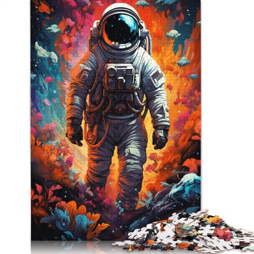 Puzzle für Astronauten die im farbenfrohen Weltraum Spielen. 1000-teiliges Puzzle aus Papier für Erwachsene und die ganze Familie. Anspruchsvolles Spiel 1000 Teile (38 x 26 cm) von wuzihanptpt