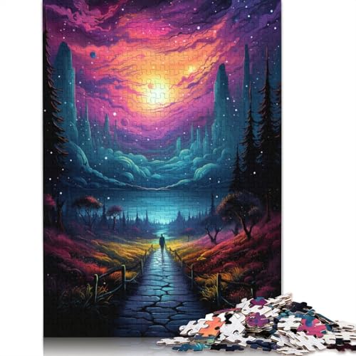 Puzzle für Erwachsene „Alleine in der Nacht spazieren gehen“ 1000 Teile Holzpuzzle für Kinder ab Jahren Lernspiel 1000 Teile (75 x 50 cm) von wuzihanptpt
