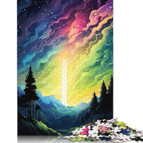 Puzzle für Erwachsene „Aurora_Borealis_“ 1000 Teile Puzzle für Erwachsene und Kinder Papierpuzzle Entspannungspuzzle Spiele 1000 Teile (38 x 26 cm) von wuzihanptpt