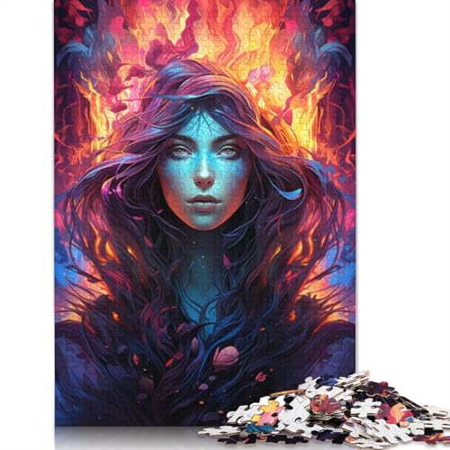 Puzzle für Erwachsene „Die farbenfrohe Psychedelie der Elementarmagier“ 1000 Teile Puzzle für Erwachsene Papierpuzzle für Erwachsene und Kinder ab Jahren tolles Geschenk für Erwachsene von wuzihanptpt