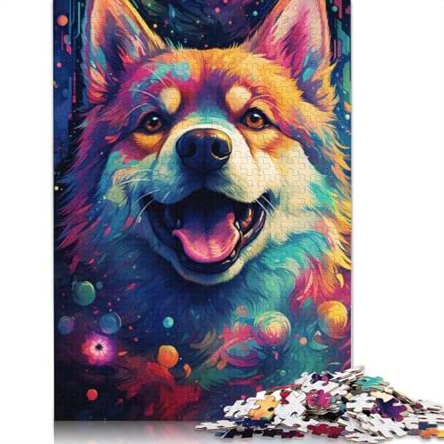 Puzzle für Erwachsene „Die farbenfrohe Psychedelie des Sternenhimmels“ Hunde-Puzzle 1000 Teile für Erwachsene Papierpuzzle geeignet für Kinder ab Jahren tolles Geschenk für Erwachsene von wuzihanptpt